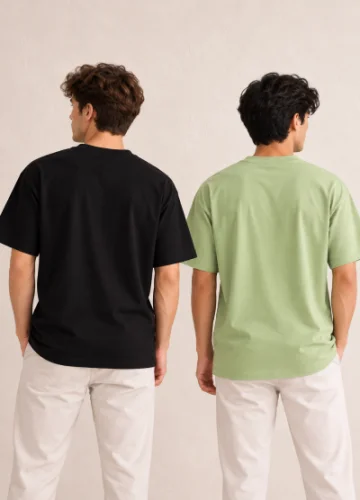 Combo Black & Pistachio Green T-Shirt