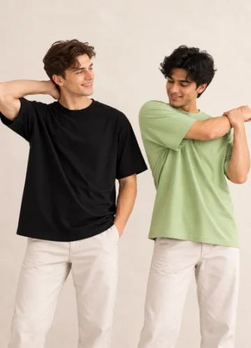 Combo Black & Pistachio Green T-Shirt