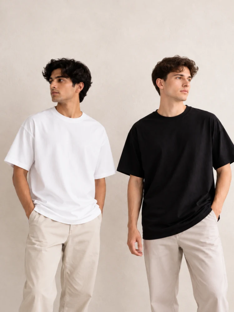 Combo White & Black Green T-Shirt