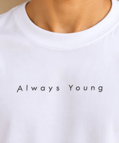 Always Young Premium Cotton Oversized T-Shirt – White