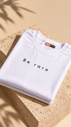 Be Rare Minimalist Graphic T-Shirt for Men | Relaxed Fit Cotton T-Shirt