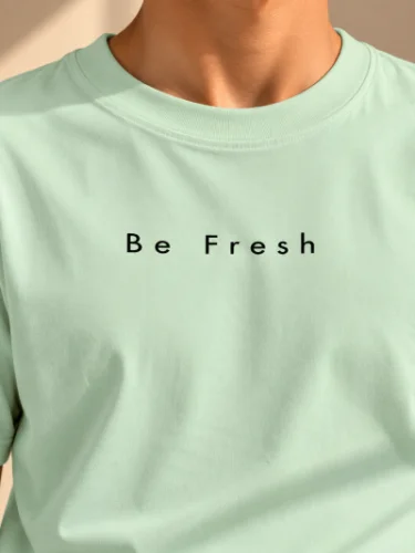 Mint Green T-Shirt for Men with Print | Danvi Style