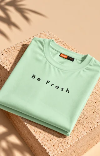 Mint Green T-Shirt for Men with Print | Danvi Style