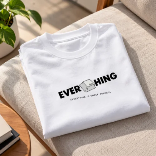Everything Is Under Control Oversized Graphic T-Shirt – White